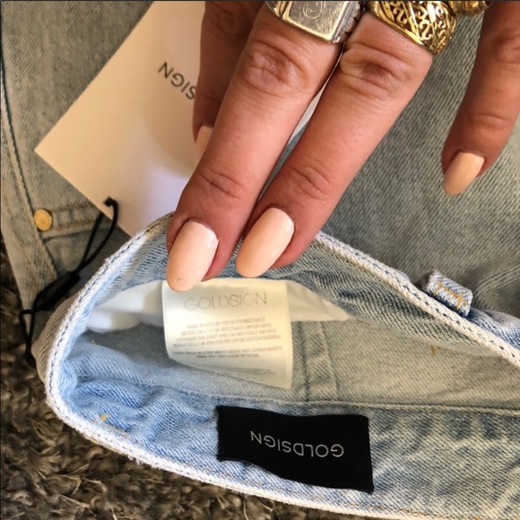 NWT Goldsign Button Up Denim skirt - Picture 6 of 7